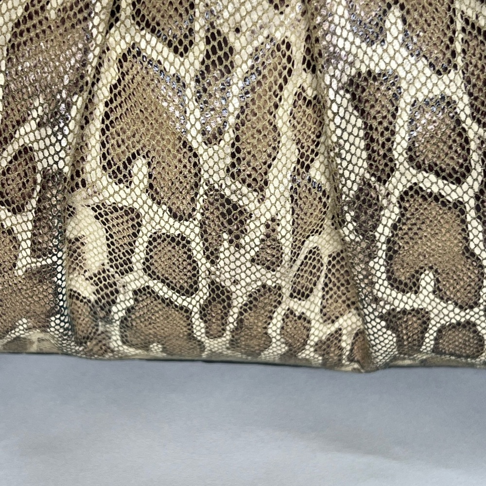 Rare Brahmin Louise Rose Satchel and Wallet Set Snake Croc Embossed Leather - Picture 7 of 15